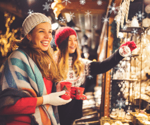 Flex workers at a Christmas market in Holland